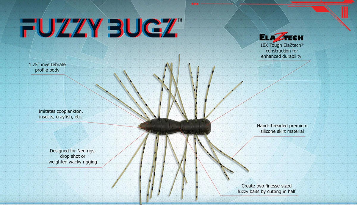 ZMAN Fuzzy BugZ™ - Glimmer Blue - 4 Pack - 2