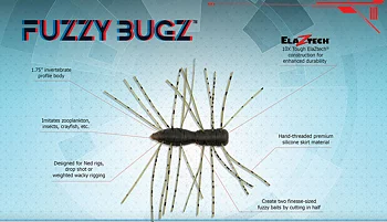ZMAN Fuzzy BugZ™ - Glimmer Blue - 4 Pack