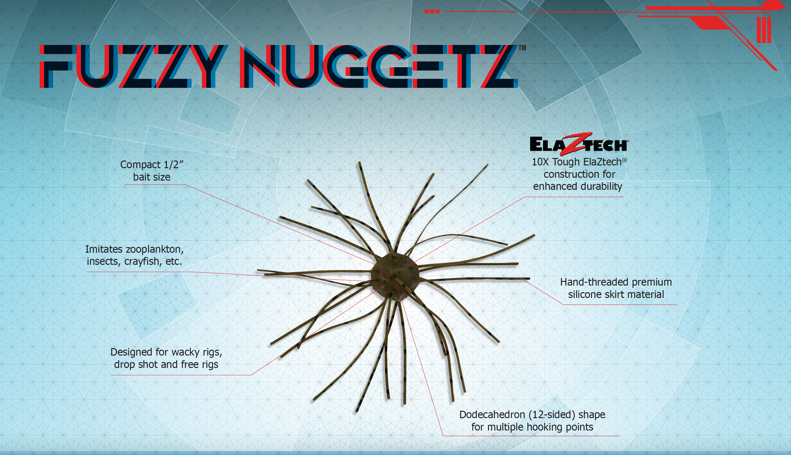 ZMAN Fuzzy NuggetZ™ - Green Pumpkin - 4 pack - 2