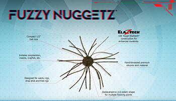 ZMAN Fuzzy NuggetZ™ - Green Pumpkin - 4 pack