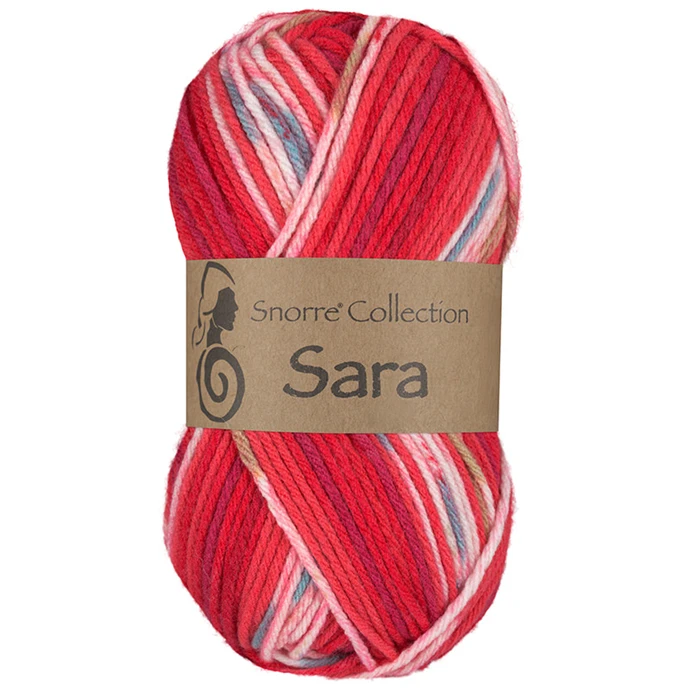 Sara - Flerfärgad Röd