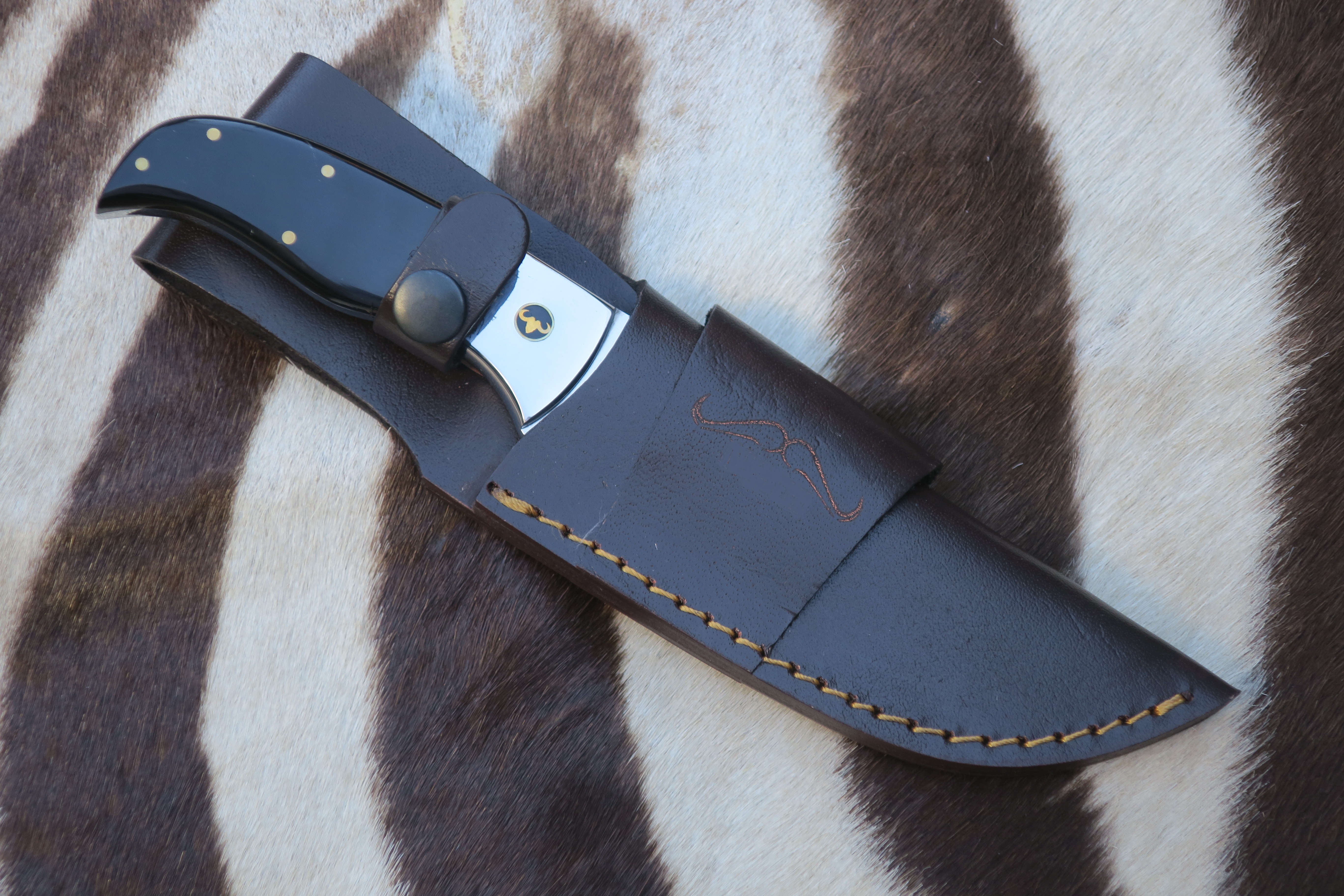 PRISSÄNKT - Hyena Skinner - Cape Buffalo Horn - Skinner/Utility knife - 10