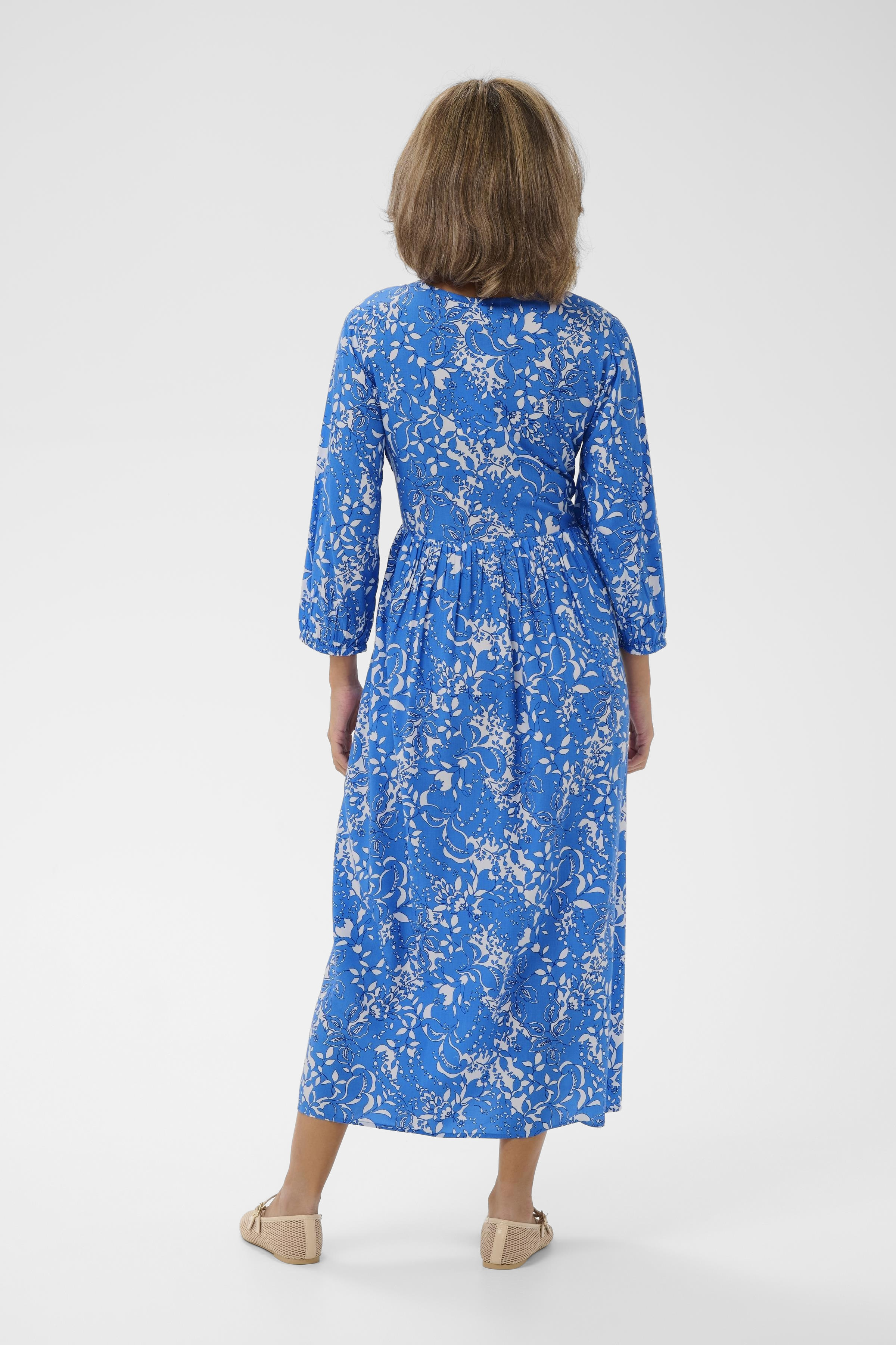 CRTiah Smock Dress Blue Toile  Mönstrad klänning - 3