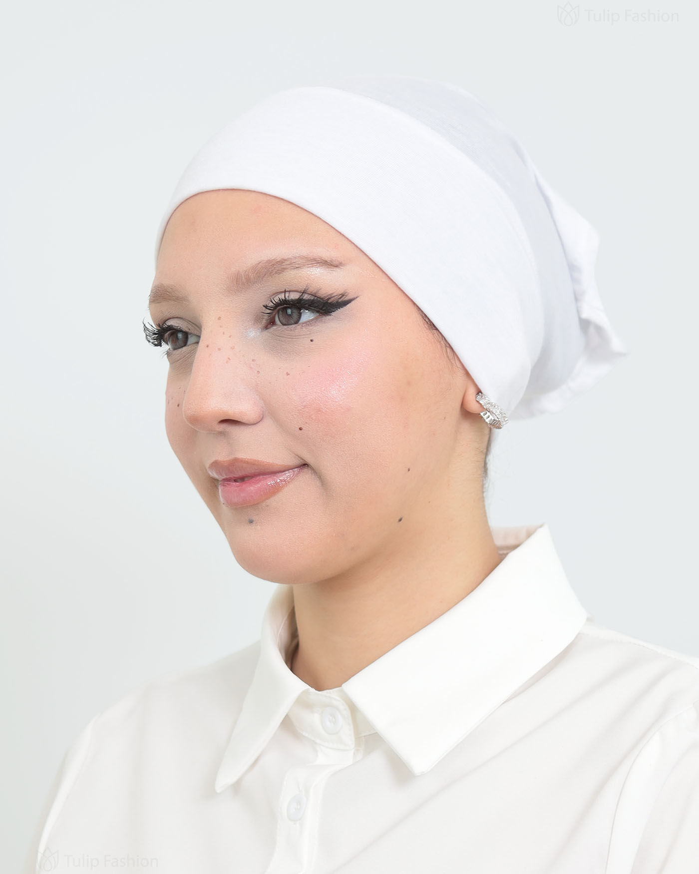 Cap - Stretch Jersey - White