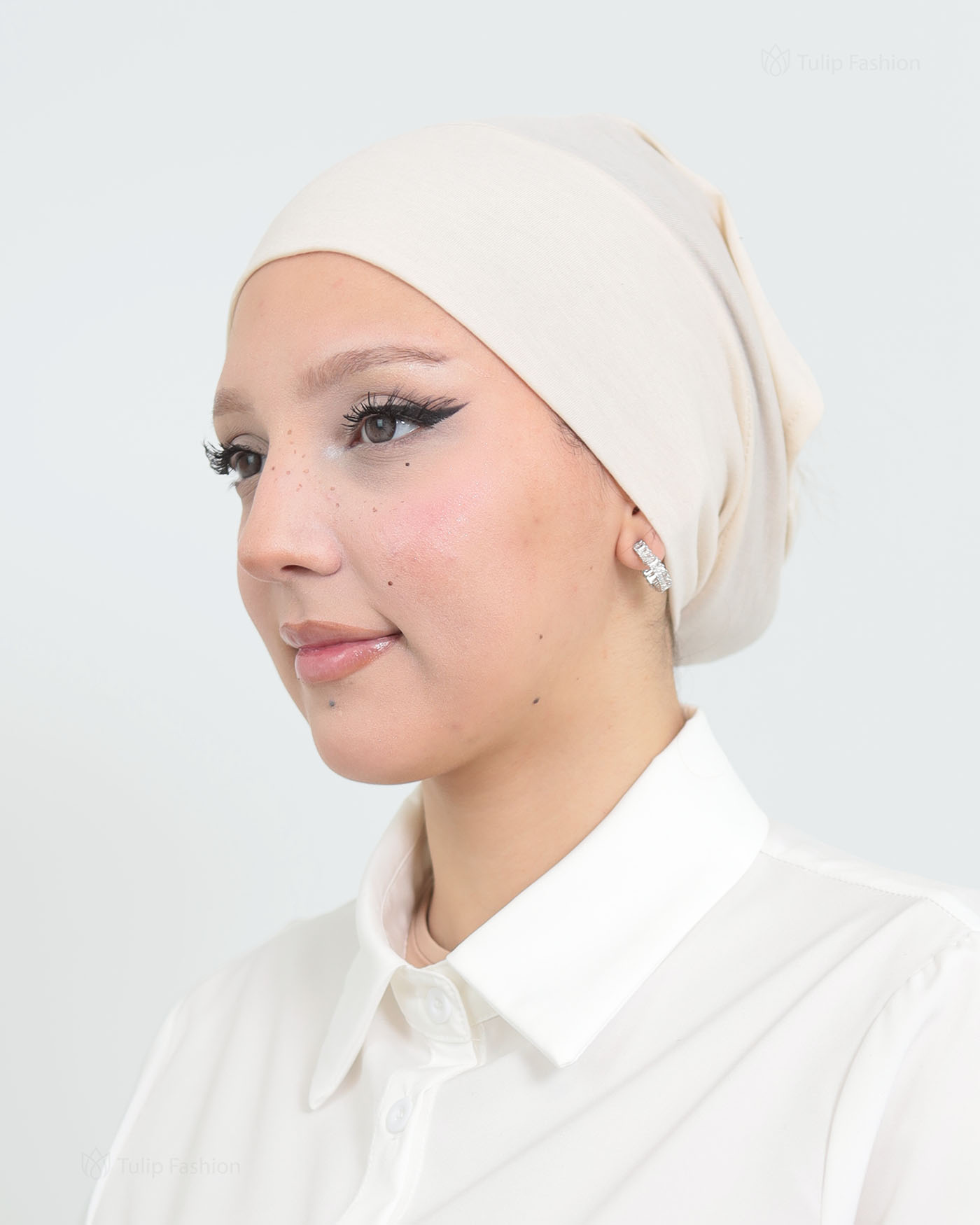 Cap - Stretch Jersey - Cream