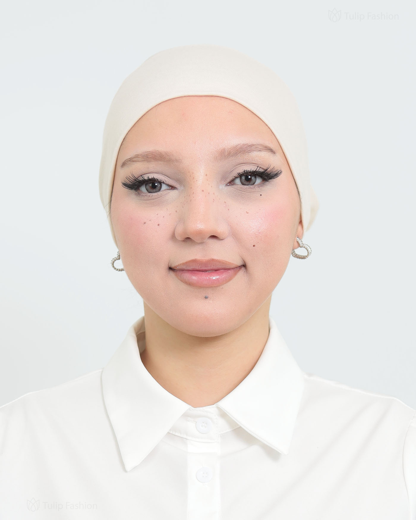 Cap - Stretch Jersey - Cream - 2