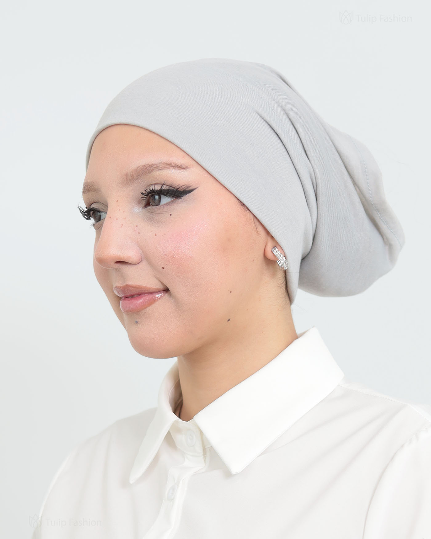Cap - Stretch Jersey - Light Gray