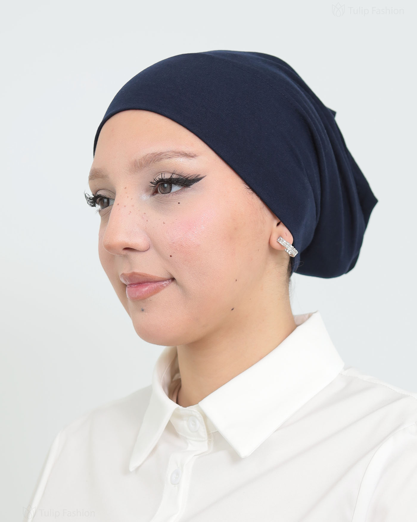 Cap - Stretch Jersey - Midnight Blue