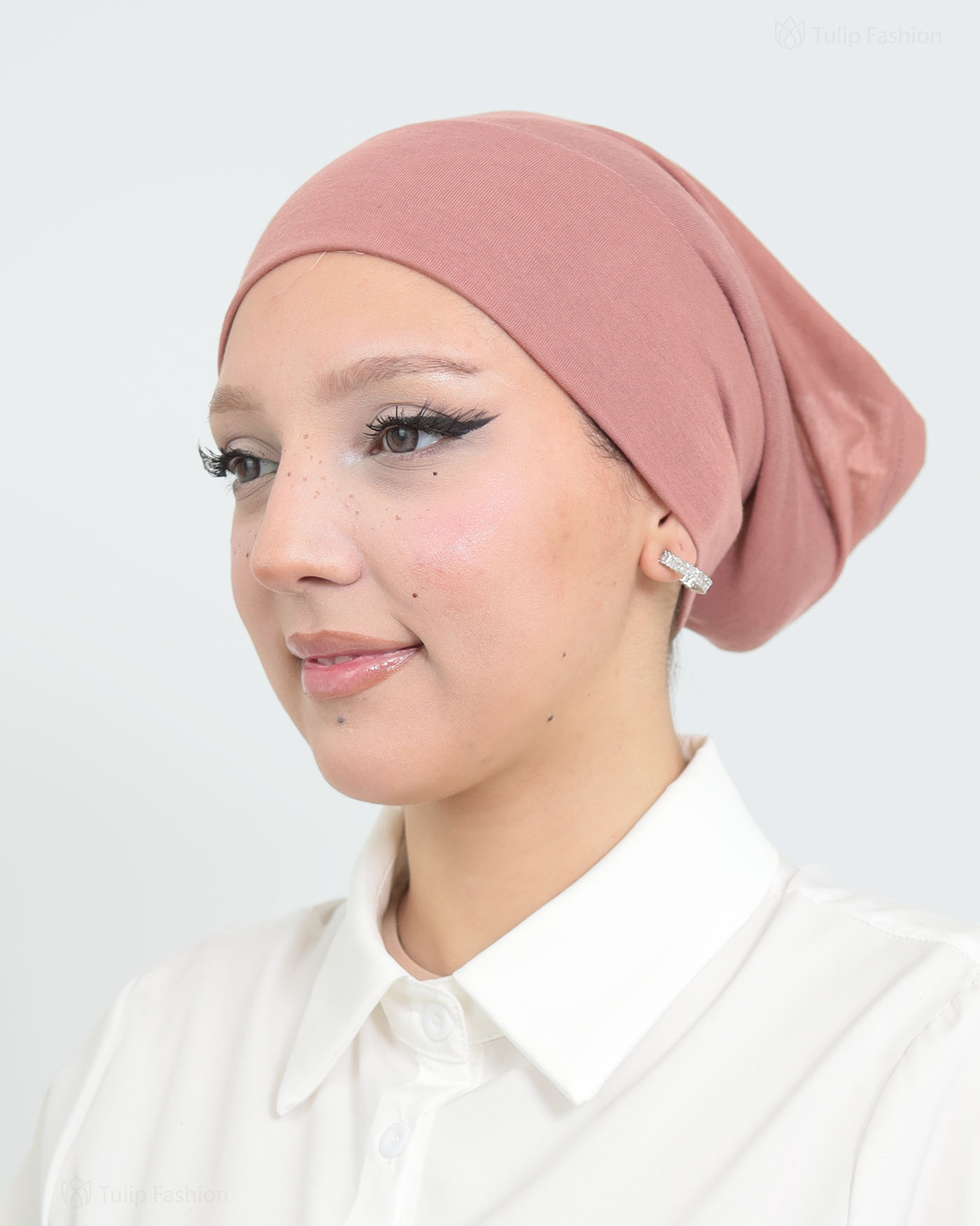 Cap - Stretch Jersey - Dark Pink
