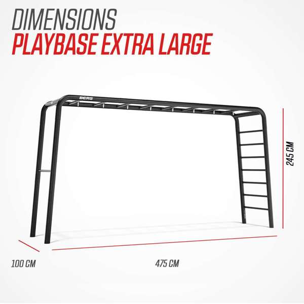 BERG Playbase lekställning/utegym EXTRA LARGE 470x100x245 - 4