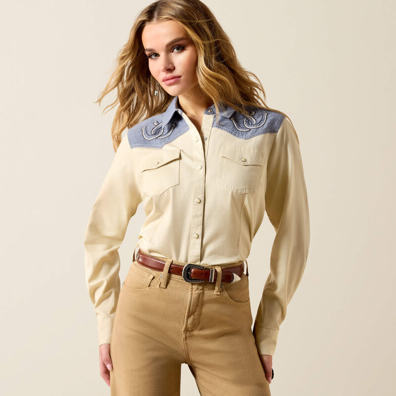 Horseshoe western snap shirt