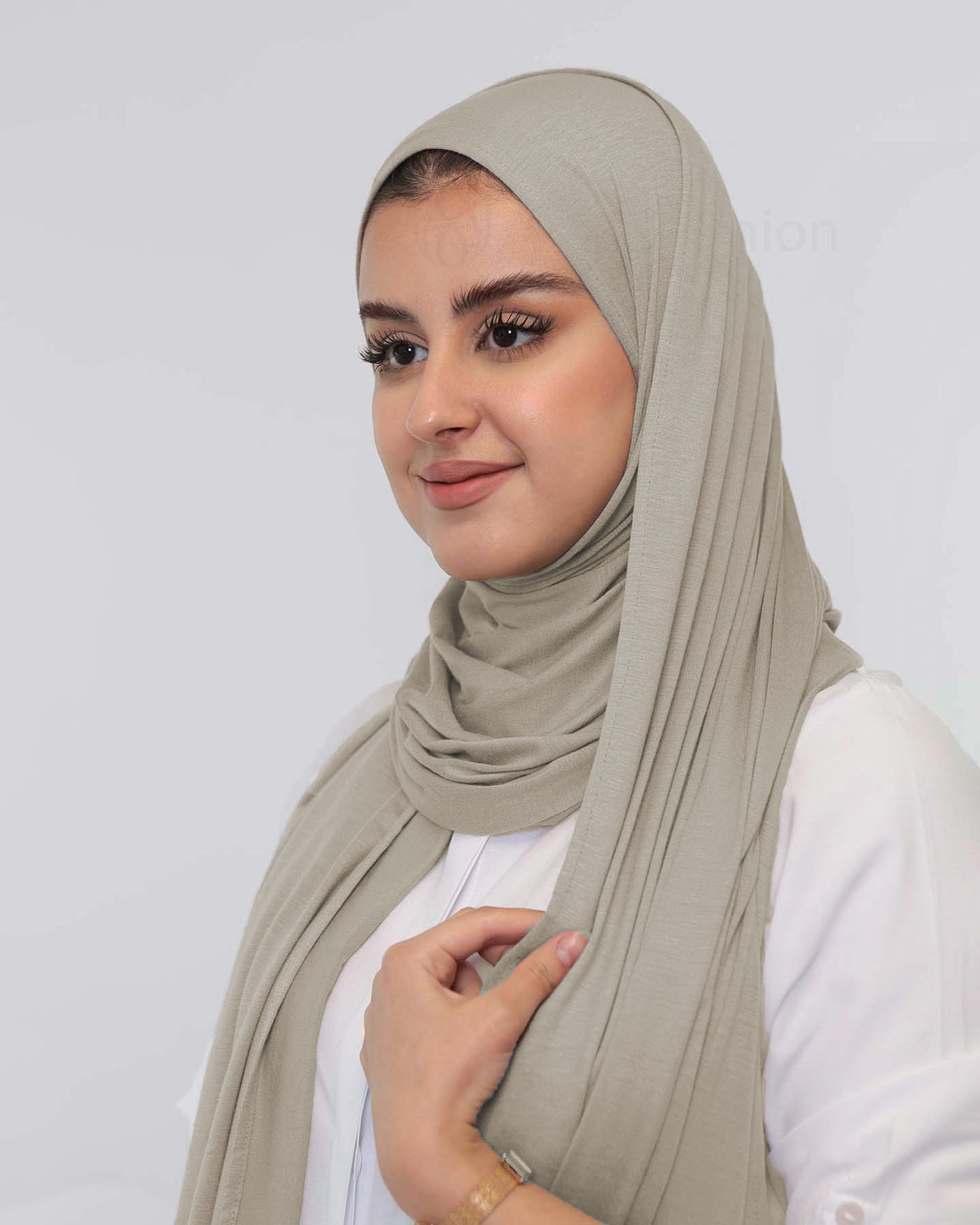 Premium Jersey Hijab - Light Beige - 3