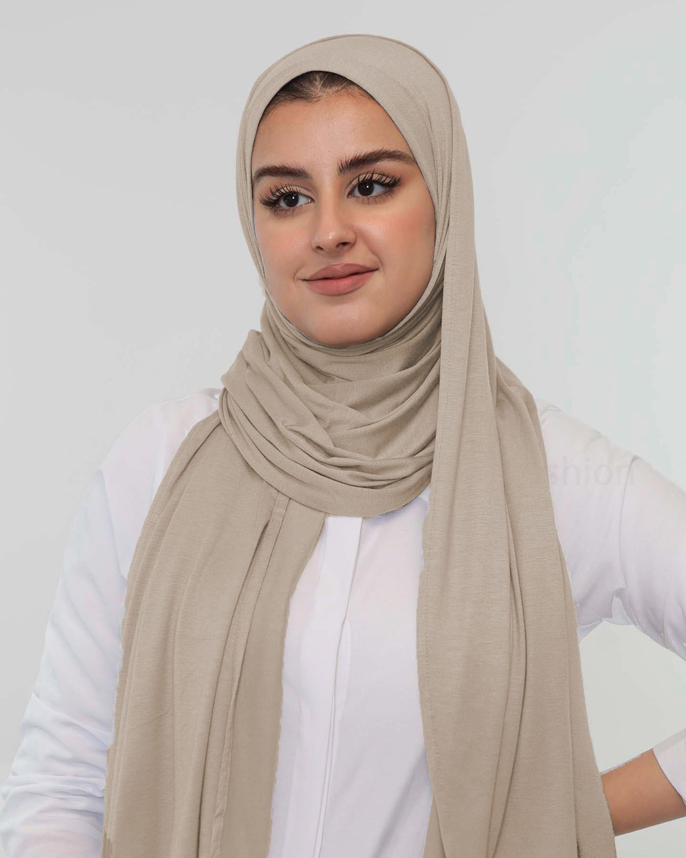 Premium Jersey Mini Hijab - Camel Beige - 2