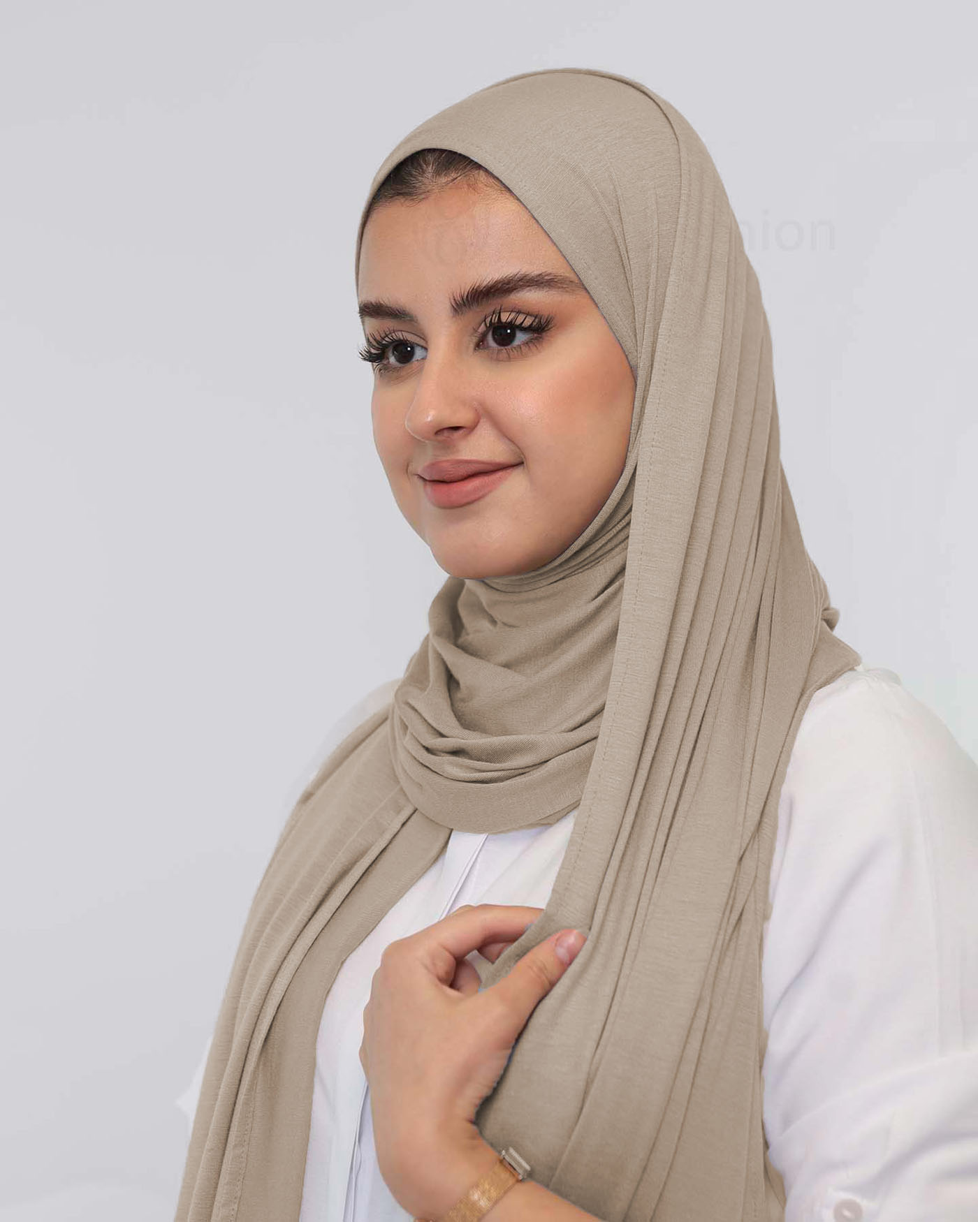 Premium Jersey Mini Hijab - Camel Beige
