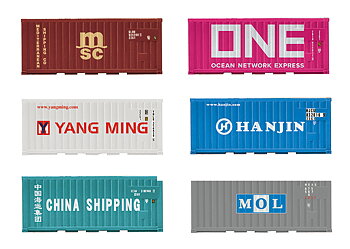 Set 6x 20fot containers
