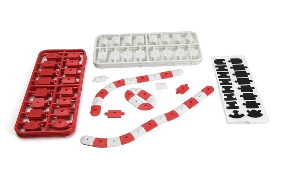 Nano-TTR Curb Set 1/64 Red/White