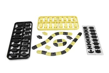 Nano-TTR Kantset för RC-bana 1/64, Svart/Gul