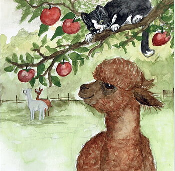 Kortsaga Årstiderna på alpackagården