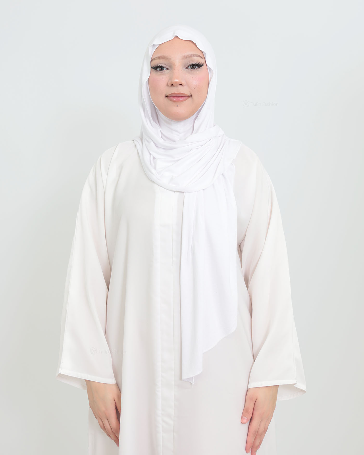 Hijab - Instant Jersey with Ninja Underscarf - White - 4