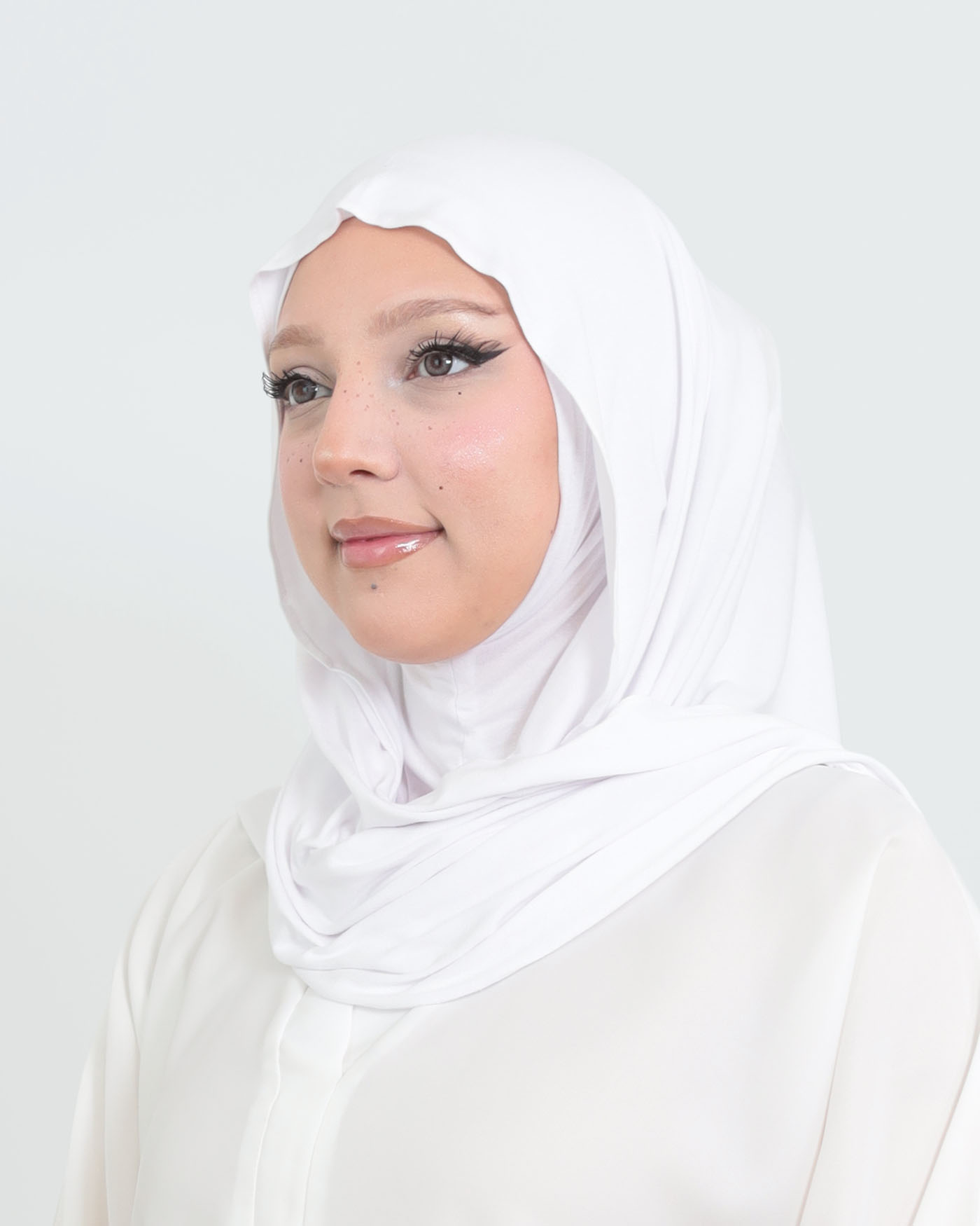 Hijab - Instant Jersey with Ninja Underscarf - White