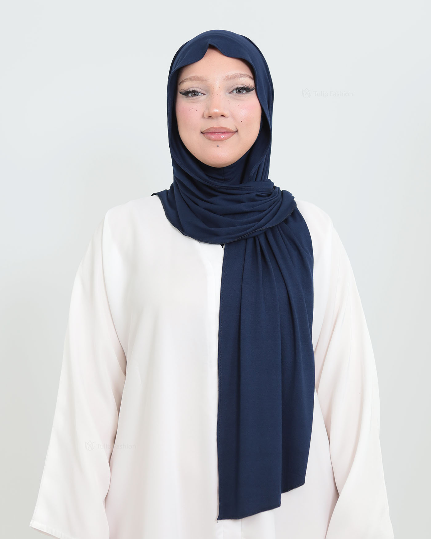 Hijab - Instant Jersey with Ninja Underscarf - Midnight Blue - 3