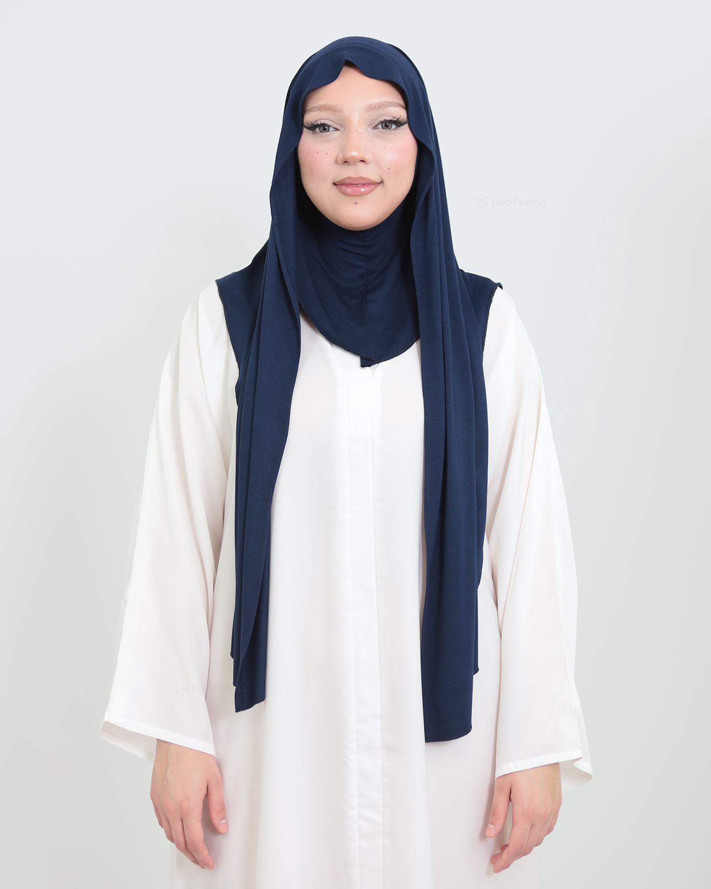 Hijab - Instant Jersey with Ninja Underscarf - Midnight Blue - 5