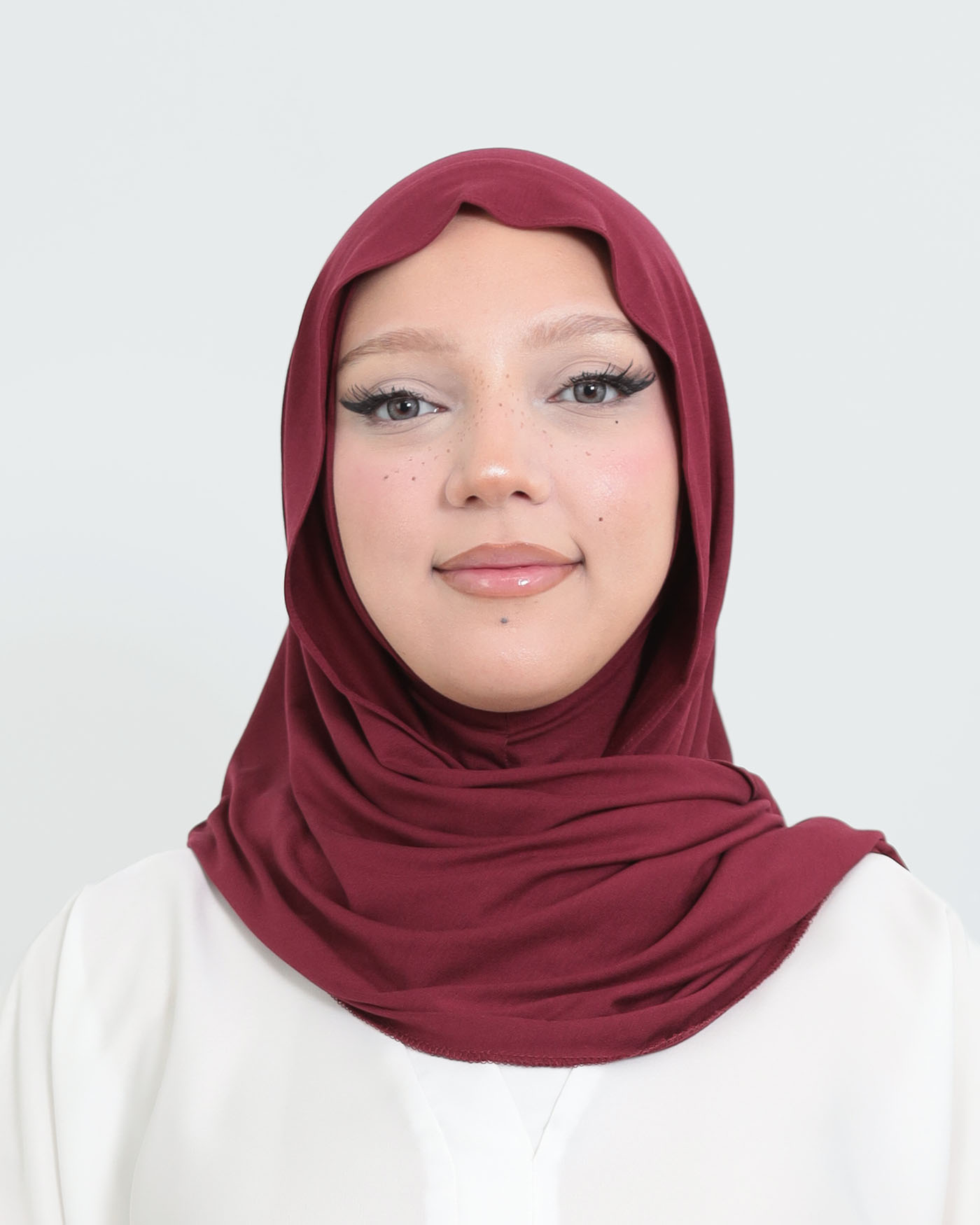 Hijab - Instant Jersey with Ninja Underscarf - Maroon - 5