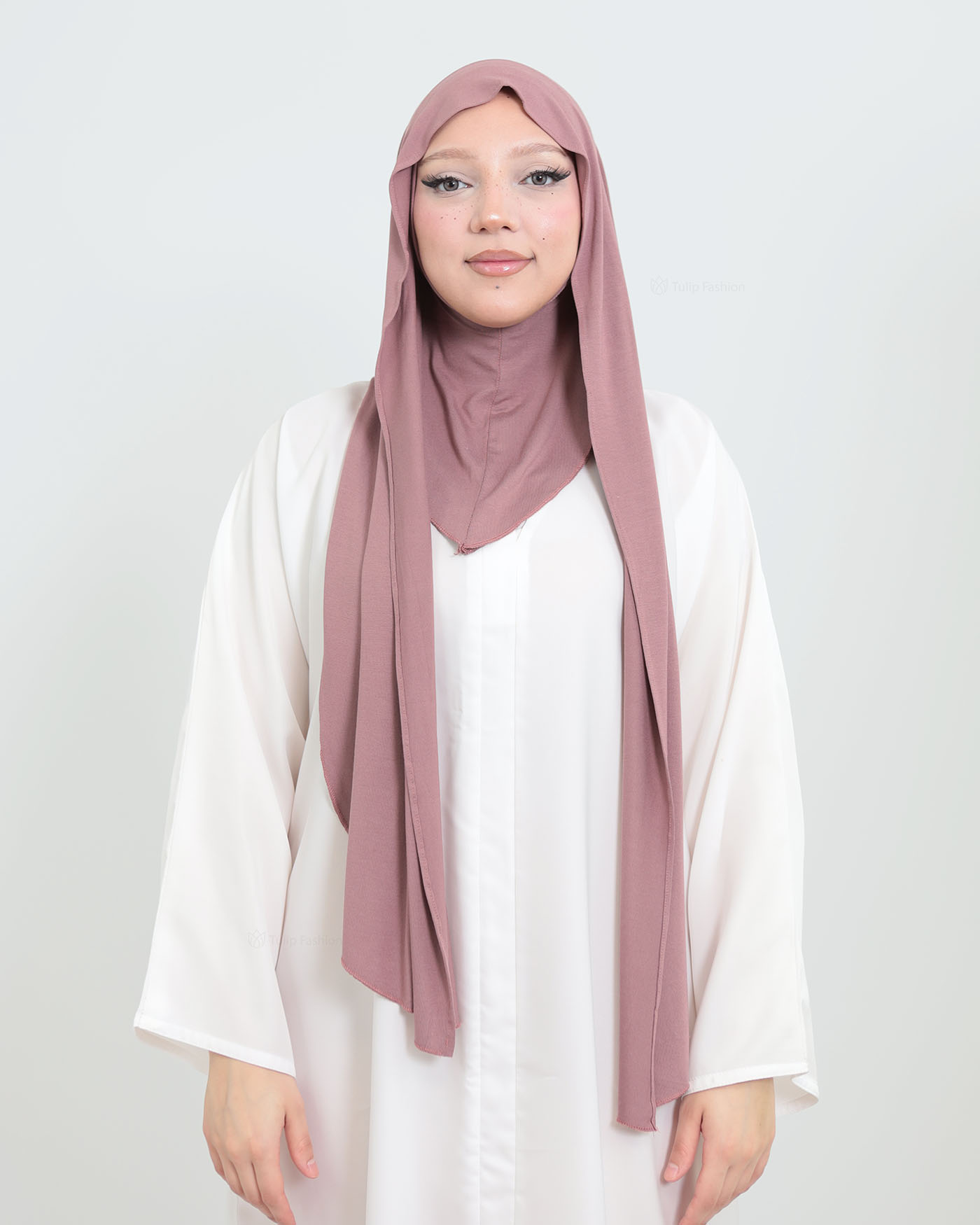 Hijab - Instant Jersey with Ninja Underscarf - Mauve - 3