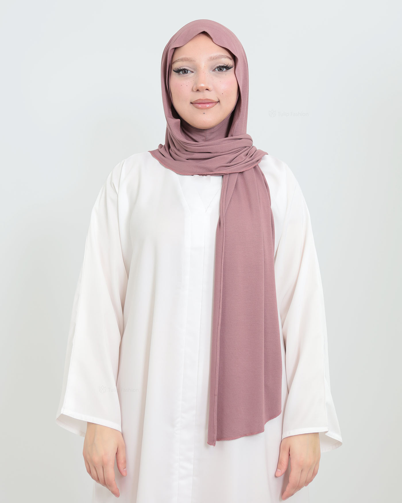 Hijab - Instant Jersey with Ninja Underscarf - Mauve - 4