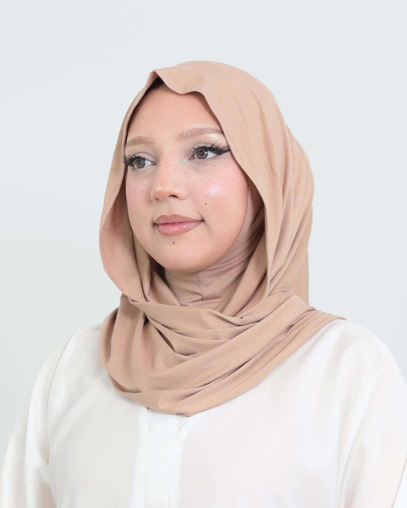 Hijab - Instant Jersey with Ninja Underscarf - Beige
