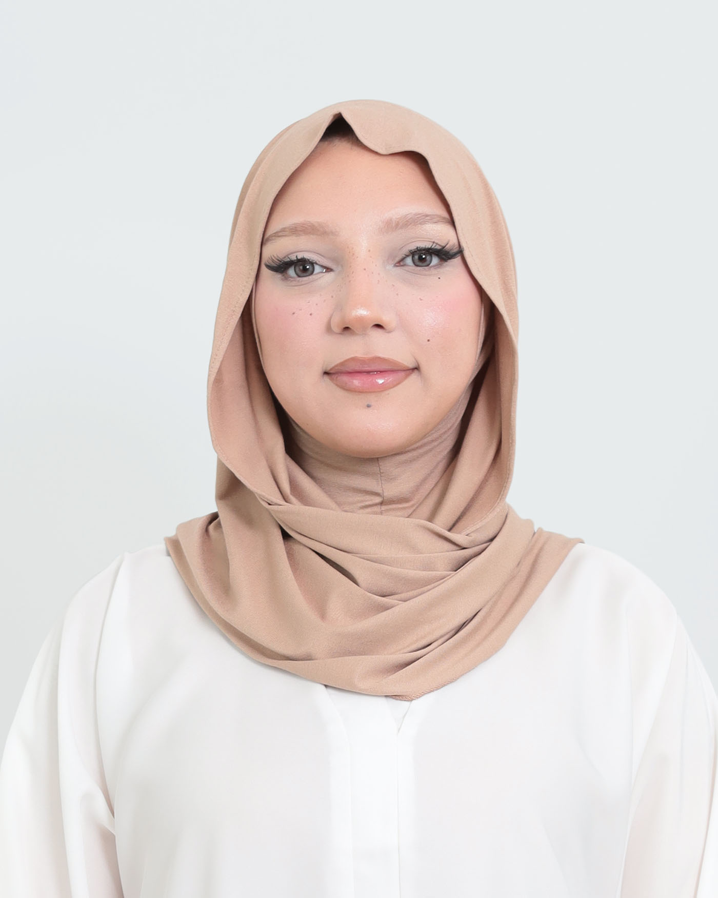 Hijab - Instant Jersey with Ninja Underscarf - Beige - 5
