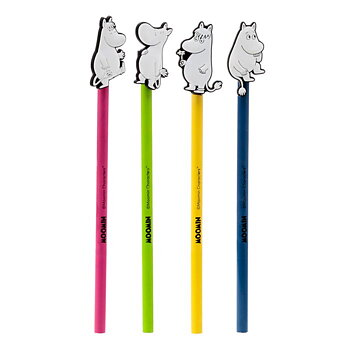 Mumin Penna med PVC Topp - Display med 24 pennor