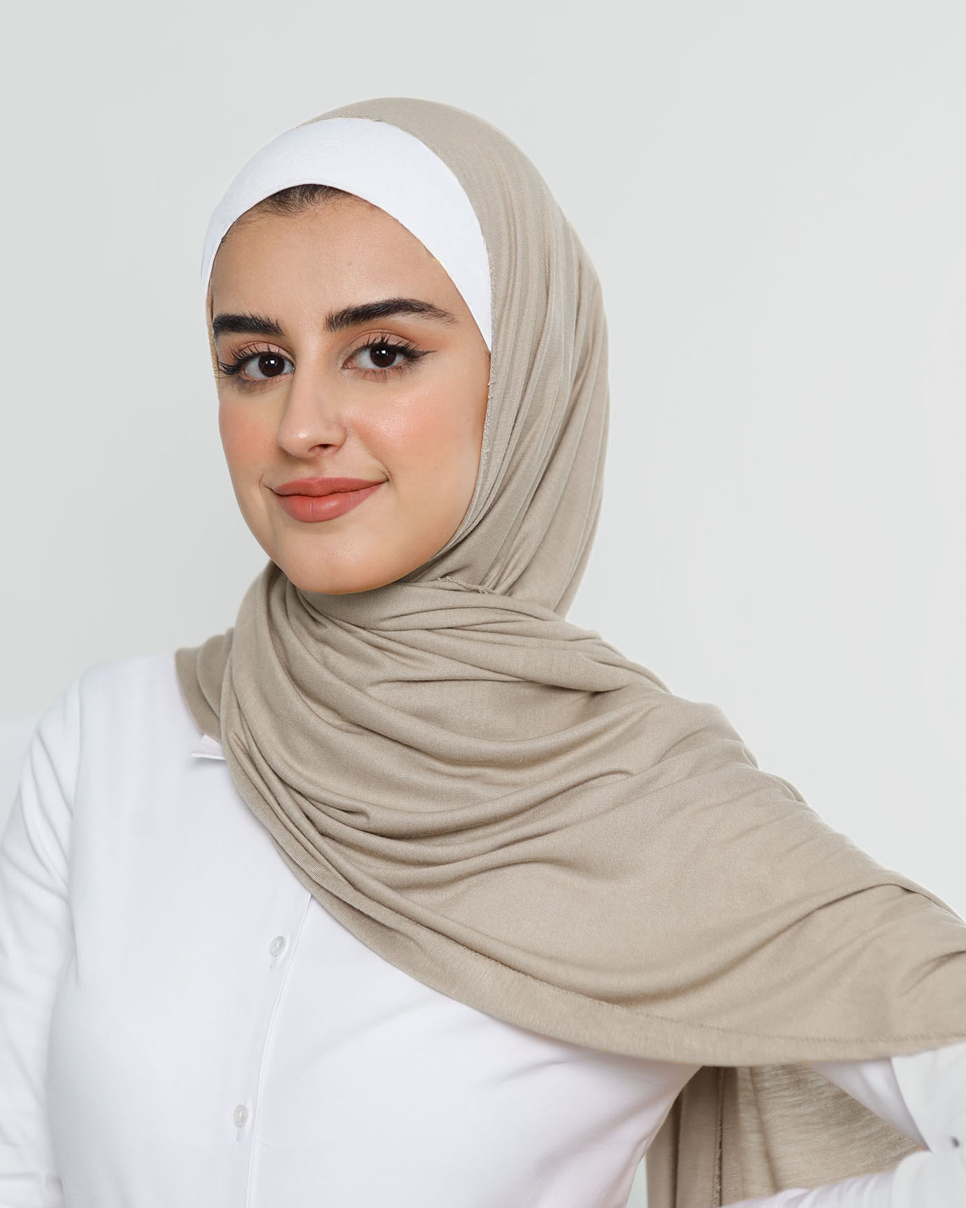 Hijab - Stretch Jersey - Taupe