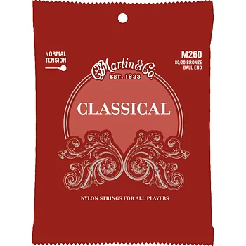 Martin M260 Classical Nylon Guitar Strings Ball End - Normal Tension