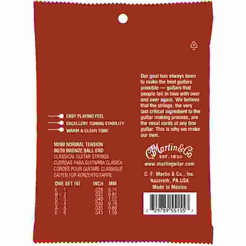 Martin M260 Classical Nylon Guitar Strings Ball End - Normal Tension - 2