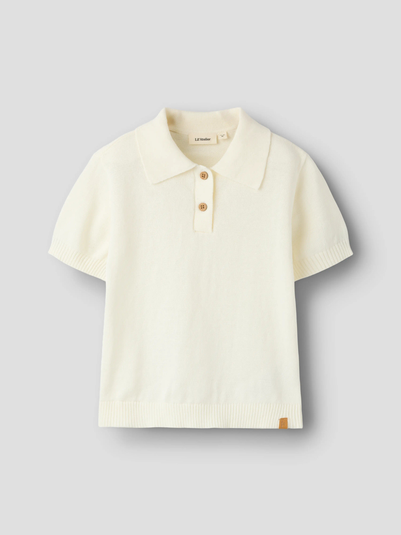 NMMHITOS LOOSE SS POLO KNIT LIL Coconut Milk - 2