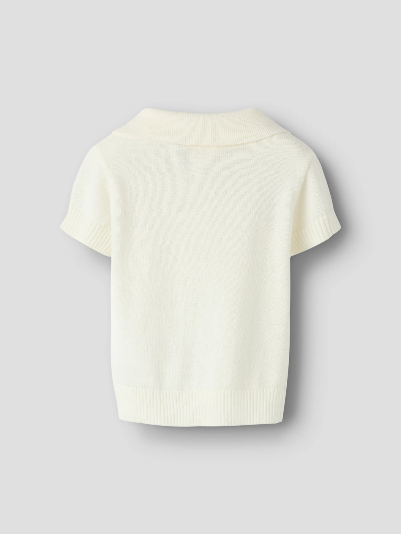NBMHITOS LOOSE SS POLO KNIT LIL Coconut Milk - 3