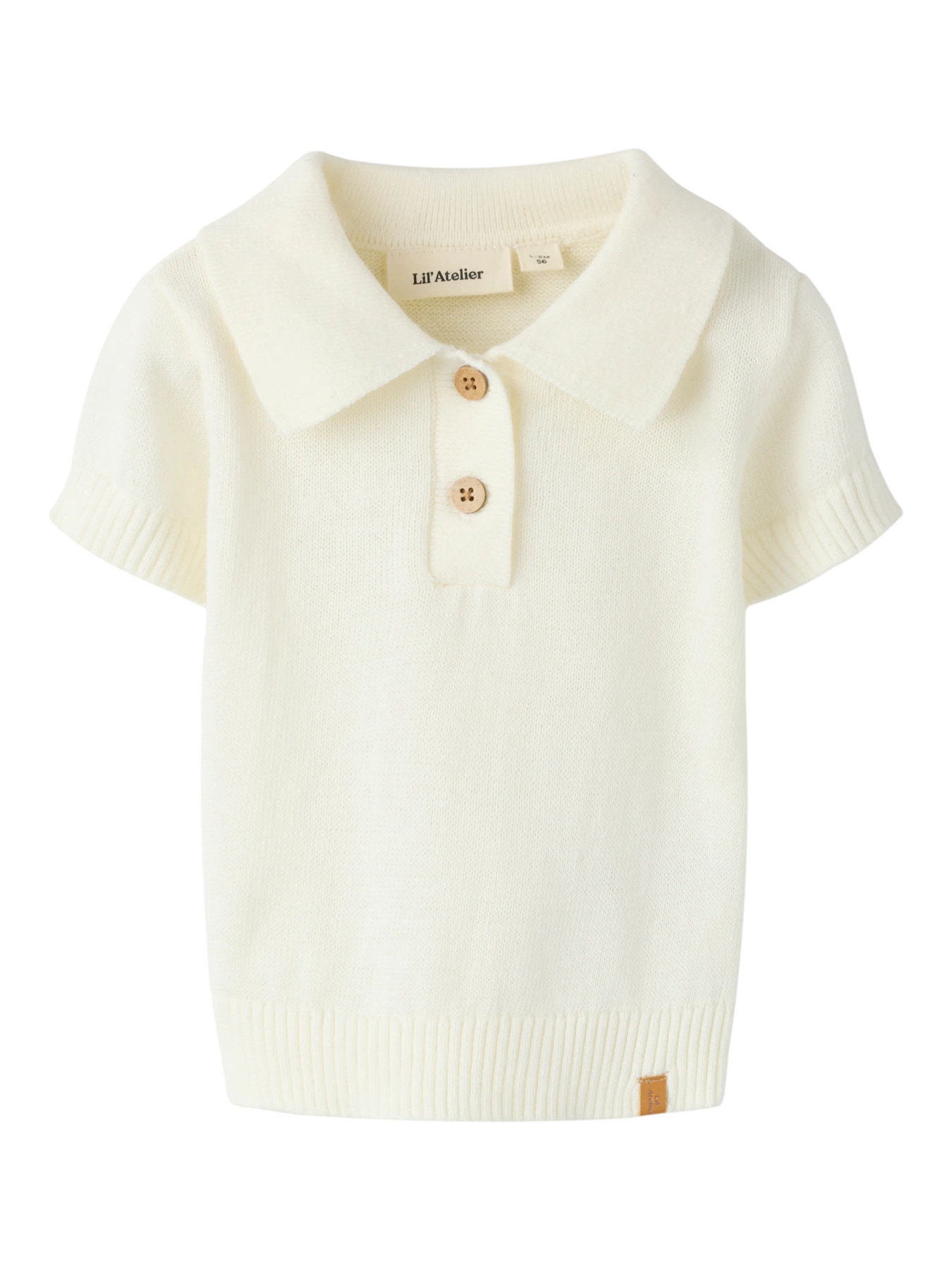 NBMHITOS LOOSE SS POLO KNIT LIL Coconut Milk