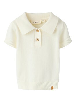 NBMHITOS LOOSE SS POLO KNIT LIL Coconut Milk