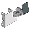 Roterbart beslag för häckklipare OPB med slangar och ventil