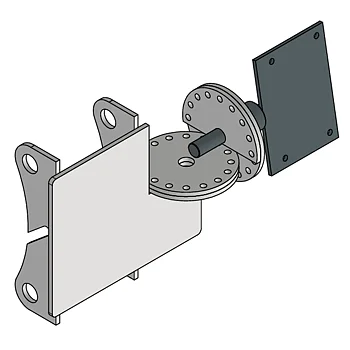 Roterbart beslag för häckklipare OPB med slangar och ventil