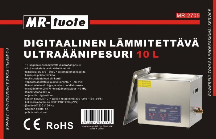 ULTRALJUDSTVÄTT 10 L, DIGITAL 240W - 3
