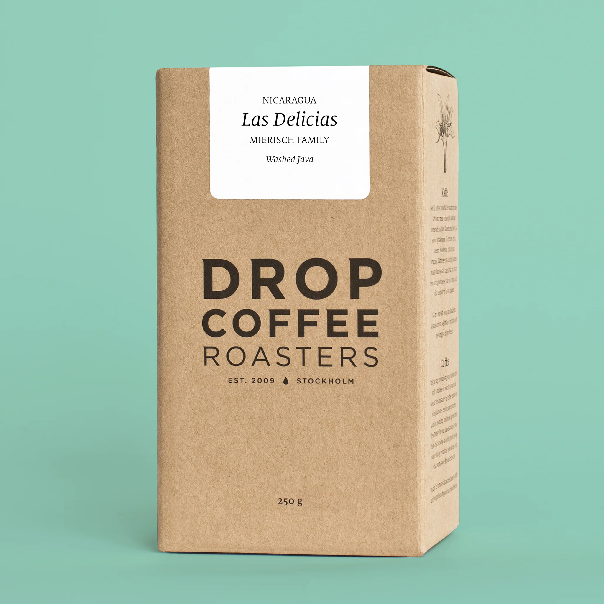Drop Coffee - Las Delicias - Washed Java - Nicaragua - Ljusrostade hela kaffebönor - 250g