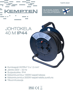 KABELVINDA 40M 4-VÄGS 3X1,5MM IP44 - 2