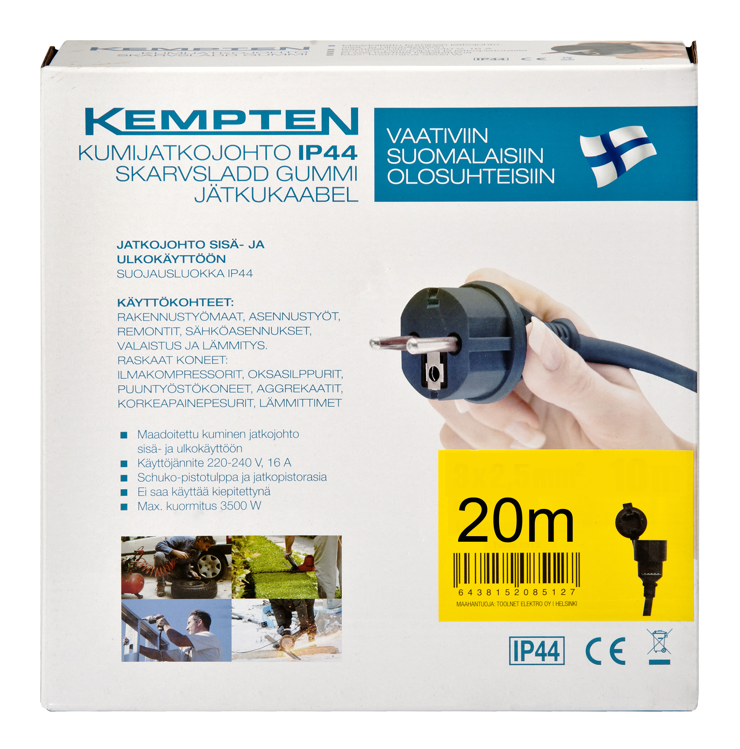 SKARVKABEL 20M 3X2,5  IP44 - 2