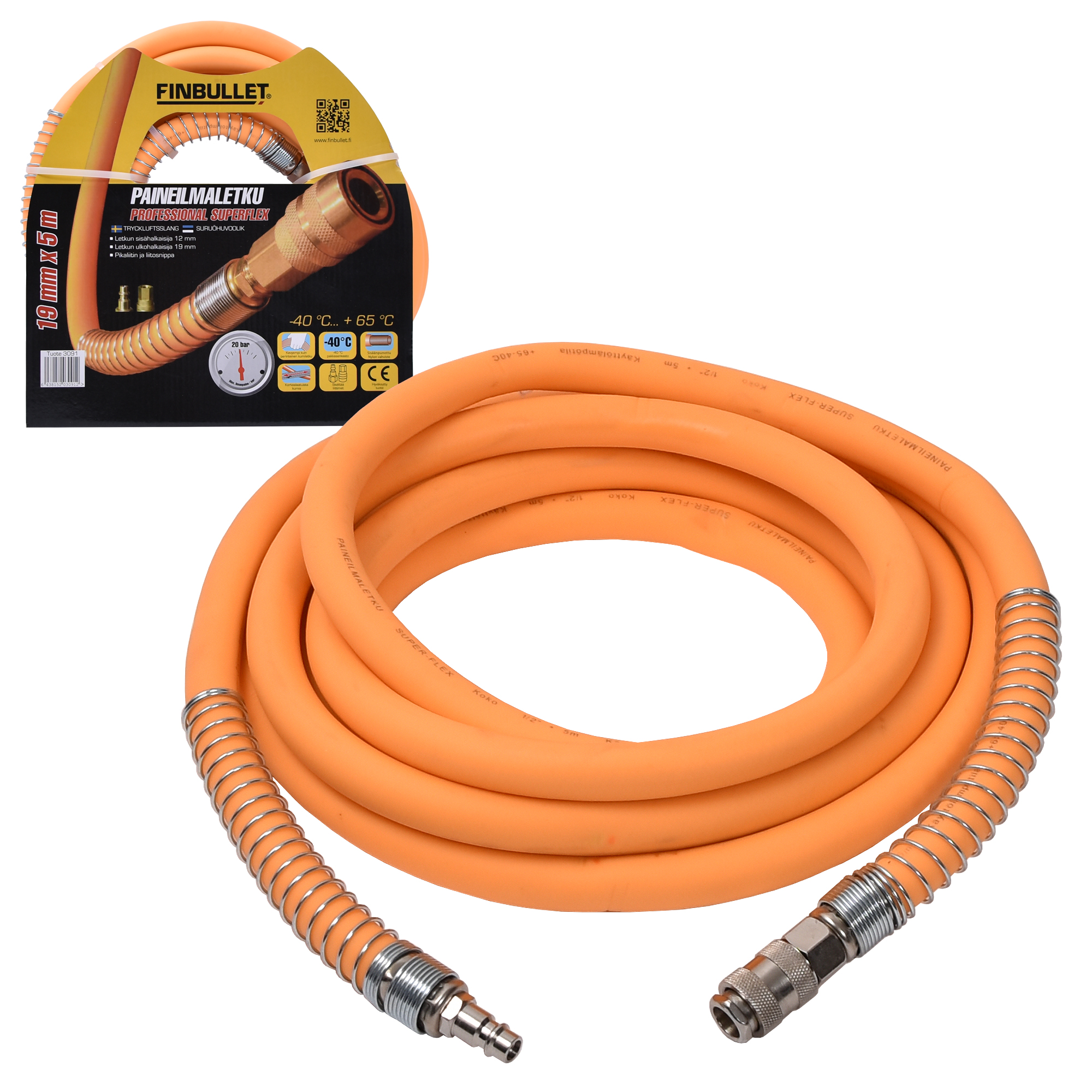 TRYCKLUFTSSLANG 1/2" 5M SUPFLEX - 2