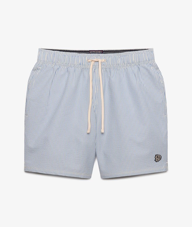 Superdry - Seersucker Swimshorts - Rice White/Endless Sky - 2