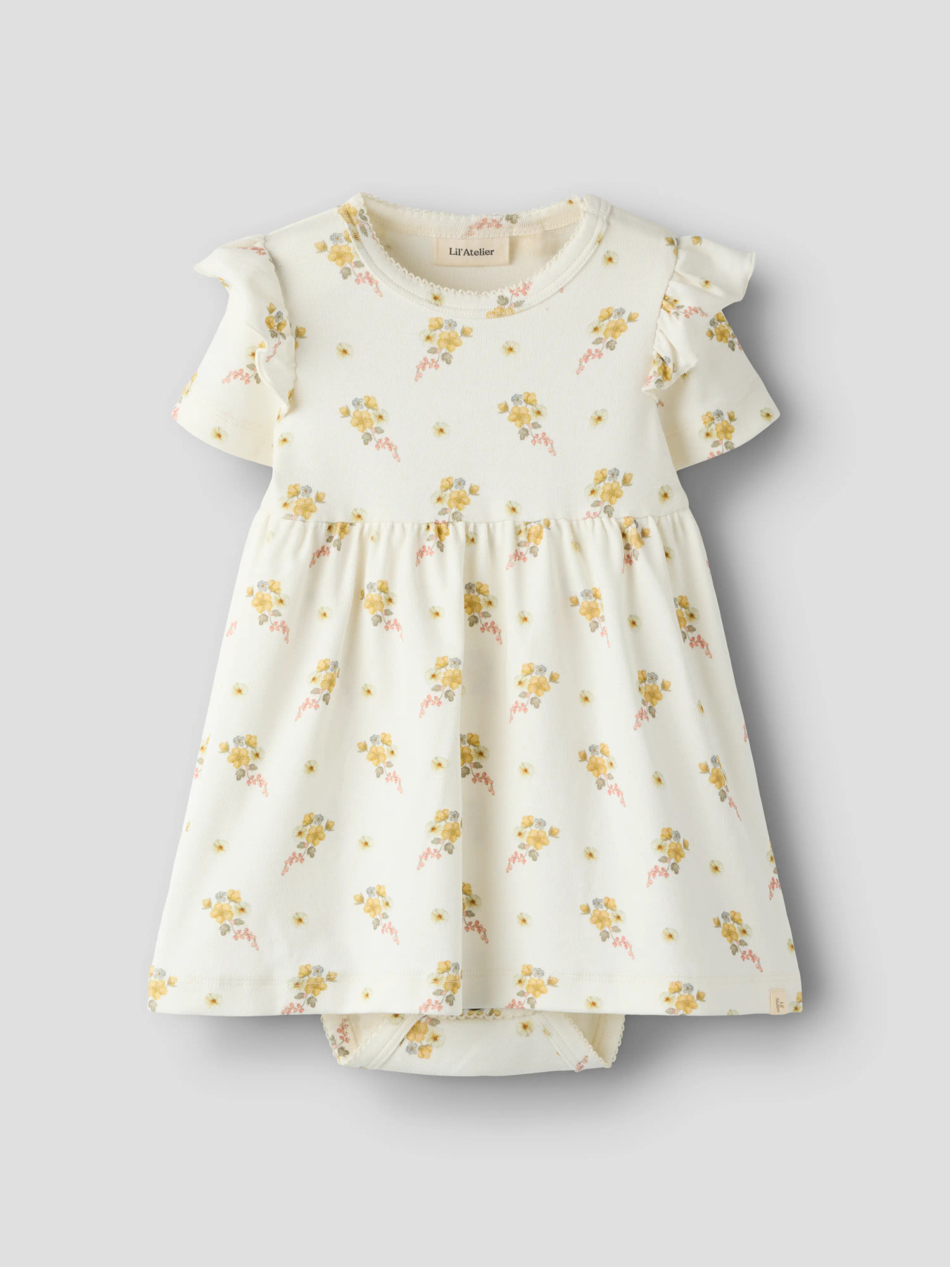 NBFGAYO SIN SS BODY DRESS LIL Coconut Milk FLOWER - 2