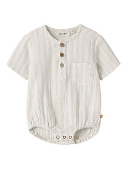 NBMHAGI SS LOOSE SHIRT BODY LIL Coconut Milk DUSTY BLUE