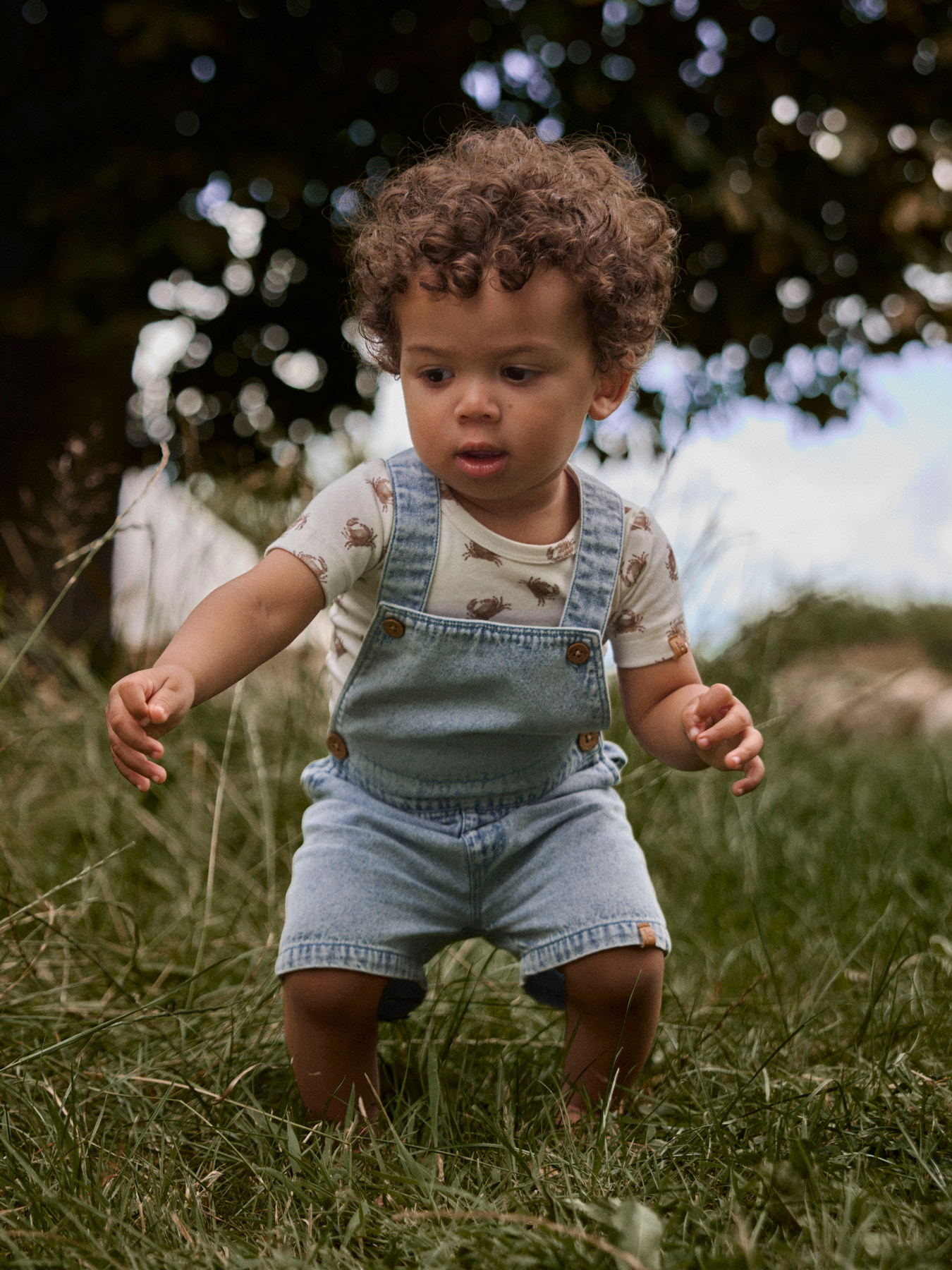 NBMFUNDA LOOSE SHORTALL 5552-FD LIL Medium Blue Denim - 5